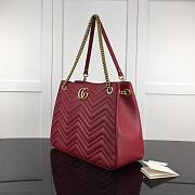 GUCCI GG MARMONT SHOULDER BAG RED 453569 SIZE 36 CM - 6