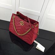 GUCCI GG MARMONT SHOULDER BAG RED 453569 SIZE 36 CM - 3