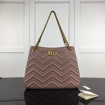 GUCCI GG MARMONT SHOULDER BAG DUSTY PINK 453569 SIZE 36 CM