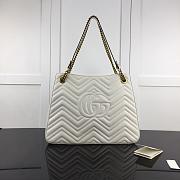 GUCCI GG MARMONT SHOULDER BAG WHITE 453569 SIZE 36 CM - 4