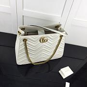 GUCCI GG MARMONT SHOULDER BAG WHITE 453569 SIZE 36 CM - 3