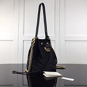 GUCCI GG MARMONT VELVET SHOUDER BAG BLACK 525081 SIZE 21 CM - 6