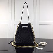 GUCCI GG MARMONT VELVET SHOUDER BAG BLACK 525081 SIZE 21 CM - 4