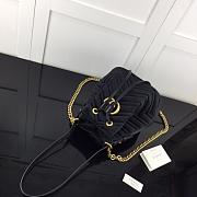 GUCCI GG MARMONT VELVET SHOUDER BAG BLACK 525081 SIZE 21 CM - 3