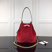GUCCI GG MARMONT VELVET SHOUDER BAG RED 525081 SIZE 21 CM - 6