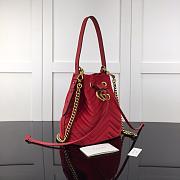 GUCCI GG MARMONT VELVET SHOUDER BAG RED 525081 SIZE 21 CM - 3