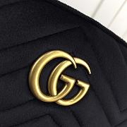 GUCCI GG MARMONT VELVET BELT BAG BLACK 476434 SIZE 18 CM - 5
