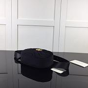 GUCCI GG MARMONT VELVET BELT BAG BLACK 476434 SIZE 18 CM - 4