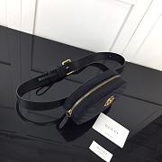 GUCCI GG MARMONT VELVET BELT BAG BLACK 476434 SIZE 18 CM - 2