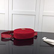 GUCCI GG MARMONT VELVET BELT BAG RED 476434 SIZE 18 CM - 5