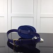 GUCCI GG MARMONT VELVET BELT BAG NAVY BLUE 476434 SIZE 18 CM - 6
