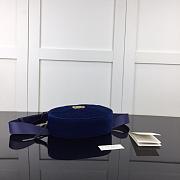 GUCCI GG MARMONT VELVET BELT BAG NAVY BLUE 476434 SIZE 18 CM - 5