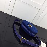GUCCI GG MARMONT VELVET BELT BAG NAVY BLUE 476434 SIZE 18 CM - 4