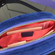 GUCCI GG MARMONT VELVET BELT BAG NAVY BLUE 476434 SIZE 18 CM - 2