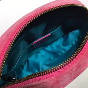 GUCCI GG MARMONT VELVET BELT BAG ROSE PINK 476434 SIZE 18 CM - 5