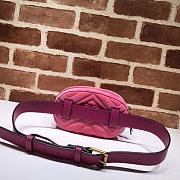 GUCCI GG MARMONT VELVET BELT BAG ROSE PINK 476434 SIZE 18 CM - 3