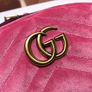 GUCCI GG MARMONT VELVET BELT BAG ROSE PINK 476434 SIZE 18 CM - 2