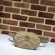 GUCCI GG MARMONT VELVET BELT BAG BEIGE 476434 SIZE 18 CM - 1