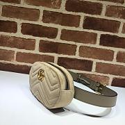 GUCCI GG MARMONT VELVET BELT BAG BEIGE 476434 SIZE 18 CM - 6
