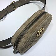 GUCCI GG MARMONT VELVET BELT BAG BEIGE 476434 SIZE 18 CM - 5