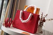 LOUIS VUITON ONTHEGO MM RED M45595 34CM - 3