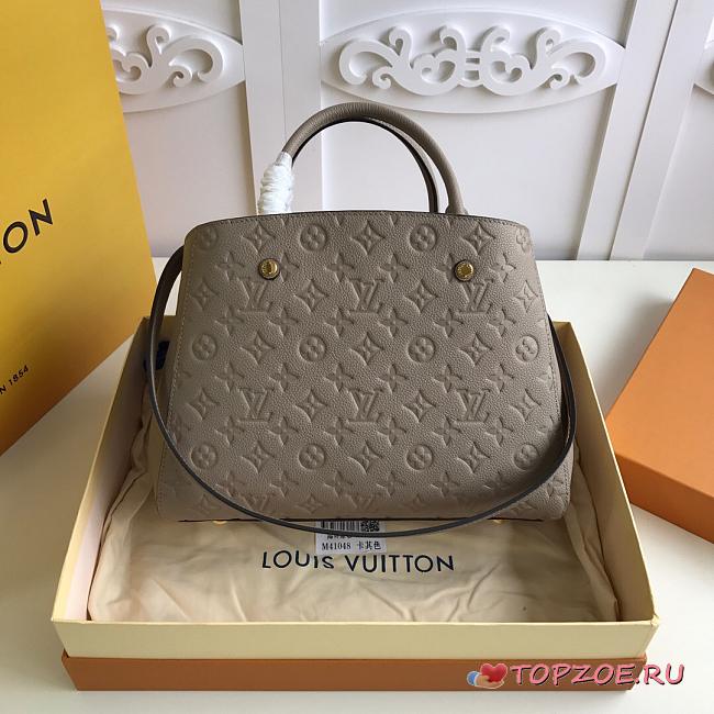 LV MONTAIGNE MM GREY M41048 SIZE 33 CM - 1