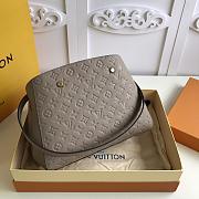 LV MONTAIGNE MM GREY M41048 SIZE 33 CM - 3