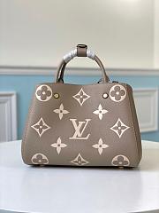 LV MONTAIGNE MM GRAY/CREAM M41048 SIZE 33 CM - 3