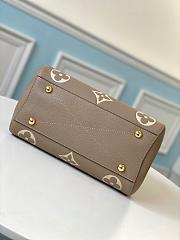 LV MONTAIGNE MM GRAY/CREAM M41048 SIZE 33 CM - 2