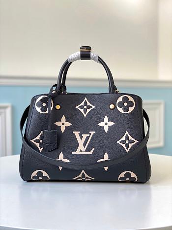 LV MONTAIGNE MM BLACK/BEIGE M45499 SIZE 33 CM
