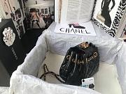 CHANEL DRAWSTRING BAG BLACK 20CM - 2