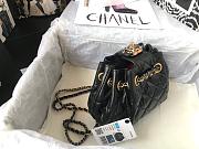 CHANEL DRAWSTRING BAG BLACK 20CM - 3