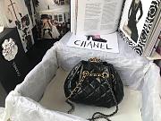 CHANEL DRAWSTRING BAG BLACK 20CM - 4