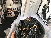 CHANEL DRAWSTRING BAG BLACK 20CM - 6