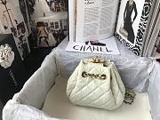 CHANEL DRAWSTRING BAG WHITE 20CM - 1