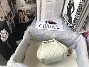 CHANEL DRAWSTRING BAG WHITE 20CM - 2