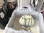 CHANEL DRAWSTRING BAG WHITE 20CM - 4