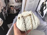 CHANEL DRAWSTRING BAG WHITE 20CM - 5