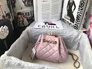 CHANEL DRAWSTRING BAG PASTEL PINK 20CM - 1
