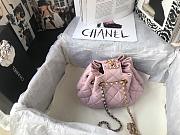 CHANEL DRAWSTRING BAG PASTEL PINK 20CM - 3