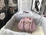 CHANEL DRAWSTRING BAG PASTEL PINK 20CM - 4