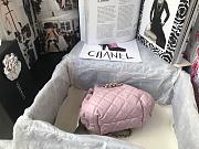 CHANEL DRAWSTRING BAG PASTEL PINK 20CM - 5