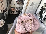 CHANEL DRAWSTRING BAG PASTEL PINK 20CM - 6