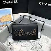 CHANEL WALLET ON CHAIN 2020 BLACK SIZE 19 CM - 1