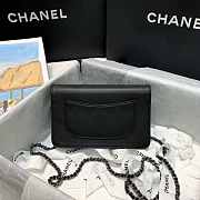 CHANEL WALLET ON CHAIN 2020 BLACK SIZE 19 CM - 5