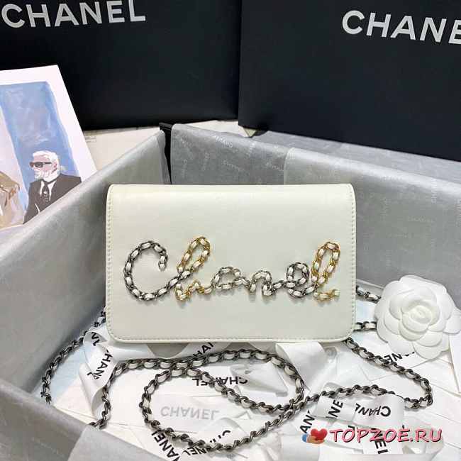 CHANEL WALLET ON CHAIN 2020 WHITE SIZE 19 CM - 1