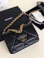 CHANEL 19 WALLET ON CHAIN 2019 BLACK AP0957 SIZE 19 CM - 2
