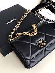 CHANEL 19 WALLET ON CHAIN 2019 BLACK AP0957 SIZE 19 CM - 5