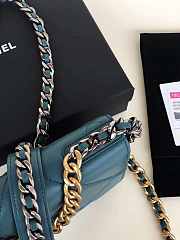 CHANEL 19 WALLET ON CHAIN 2019 PRUSSIAN BLUE AP0957 SIZE 19 CM - 6