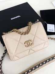CHANEL 19 WALLET ON CHAIN 2019 BEIGE AP0957 SIZE 19 CM - 1